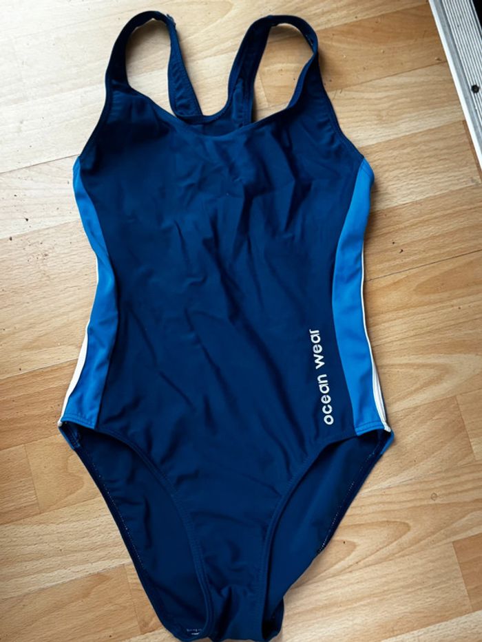 Maillot de bain, une pièce bleue blanc Taille, 14 ans/1 58 - photo numéro 13