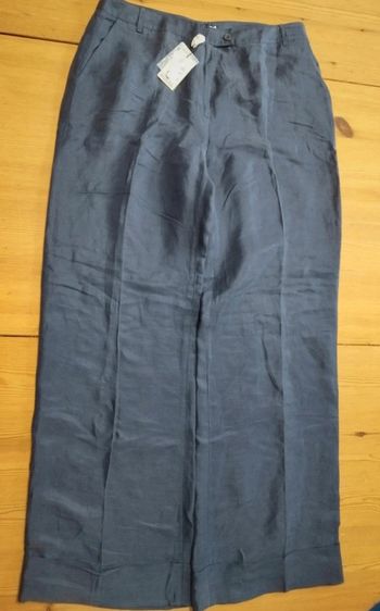 Pantalon en lin et soie