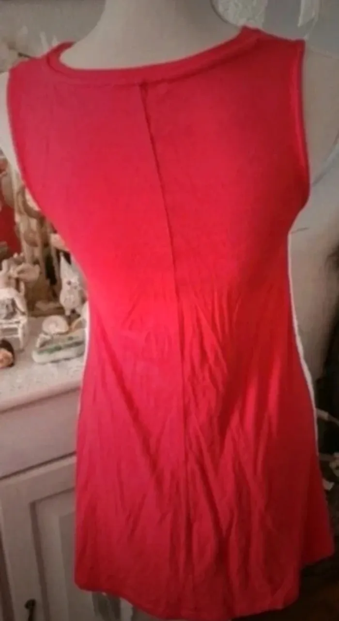 Robe rouge et blanche Pull & Bear Taille XS - photo numéro 3