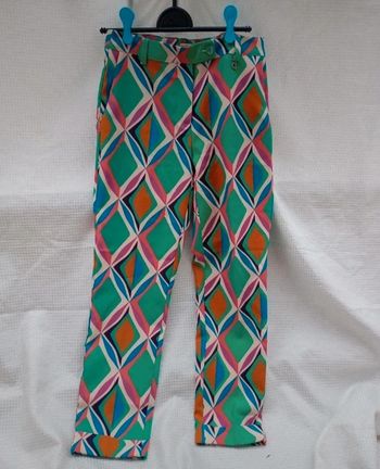 Pantalon femme Dixie – Taille 36 | Imprimé géométrique coloré