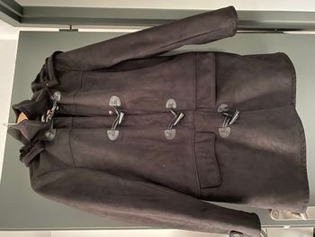 Manteau noir avec capuche T44 Clara Vitti capuche amovible/duffle-coats/noir/44