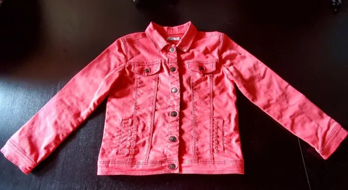 Veste en jeans rose - photo numéro 2
