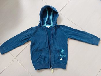 Gilet bleu zippé