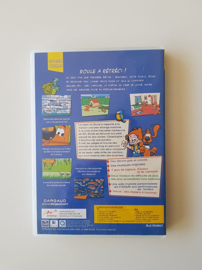 Boule & Bill - Boule à rétréci ! - CD-ROM PC/MAC - photo numéro 2