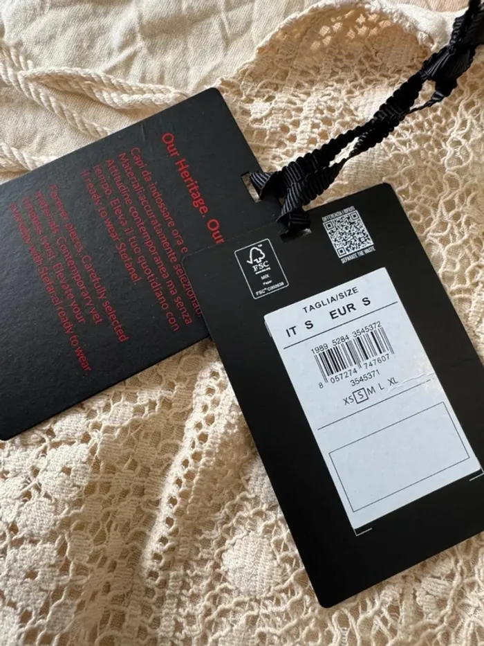 Robe beige Stefanel taille S, neuve avec étiquette, 80cm longueur - photo numéro 4