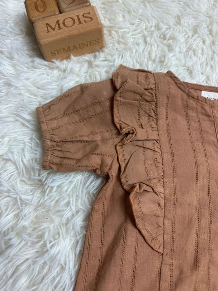 Blouse marron taille 9-12 mois Lil Atelier - photo numéro 2