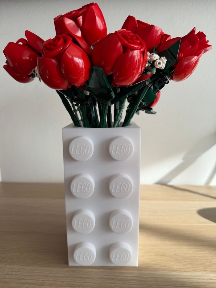 Vase brique idéal fleurs lego 3D - photo numéro 1