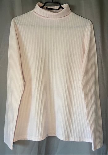 Pull col roulé »Gémo »rose pâle