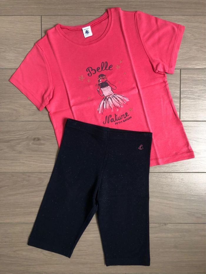 Cycliste pailleté et t-shirt Petit bateau T-10 ans - photo numéro 3