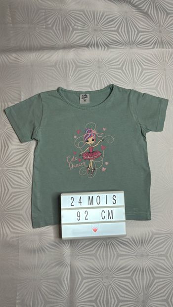 Tee-shirt manches courtes fille 24 mois - 92 cm