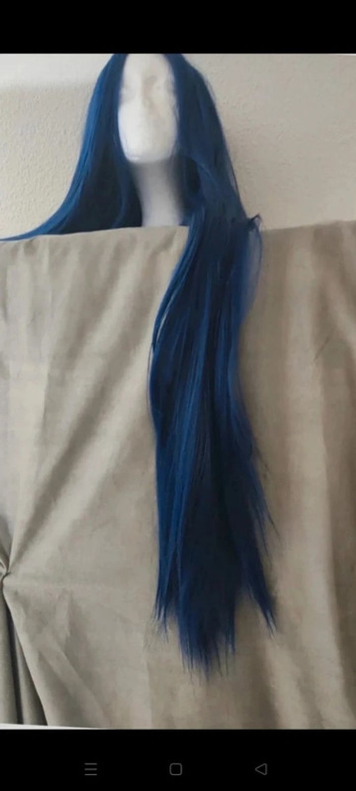 🎀 Promo 🎀 Perruque Naturelle Bleu Émeraude 1MÈTRE 🎀 - photo numéro 11