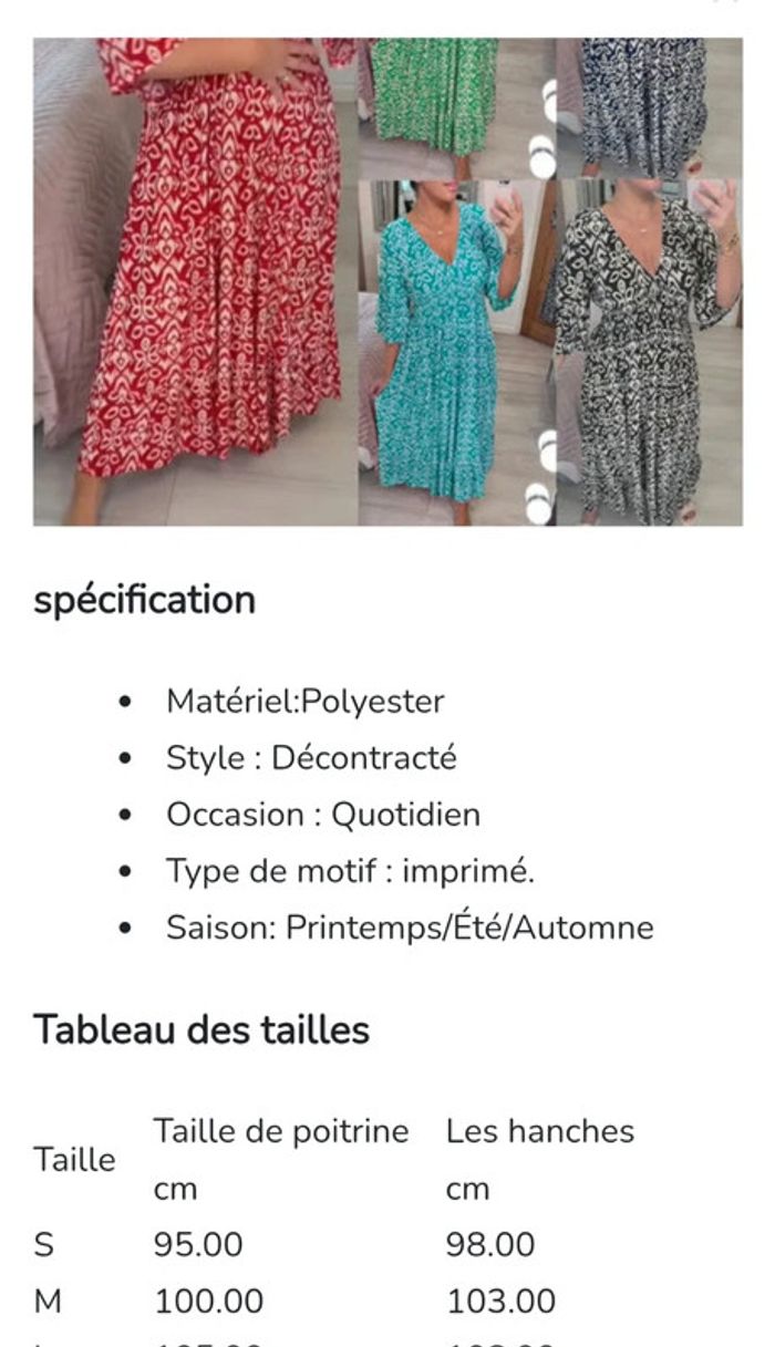 Longue robe rouge S - photo numéro 18