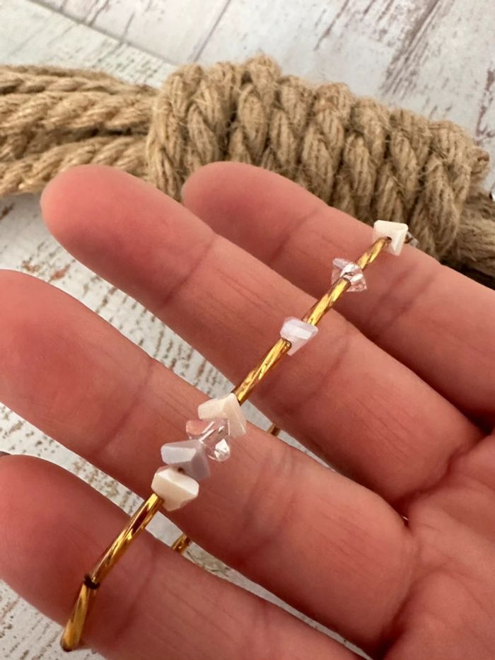 Bracelet de cheville en perle et cristal - photo numéro 2