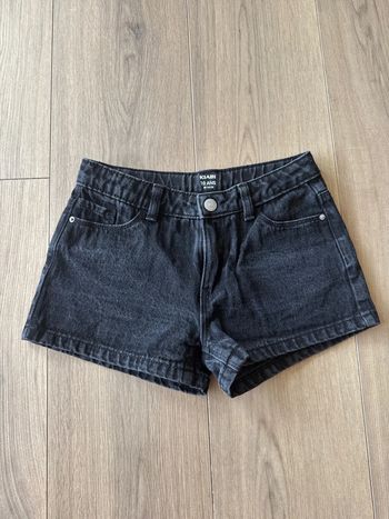 Short fille en jeans noir T. 10 ans