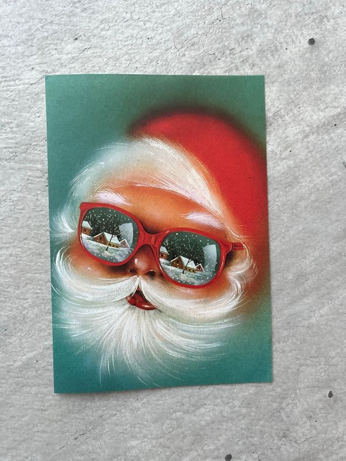 Lot 4 papier postal avec enveloppe par avion père noël