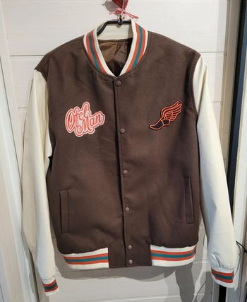 Blouson Bomber universitaire Melton Homme