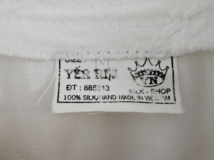 Veste en soie écru motifs idéogrammes brodés - photo numéro 7