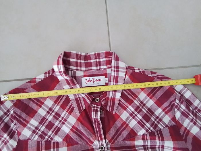 Chemise femme T 42/44  rouge et blanc - photo numéro 2