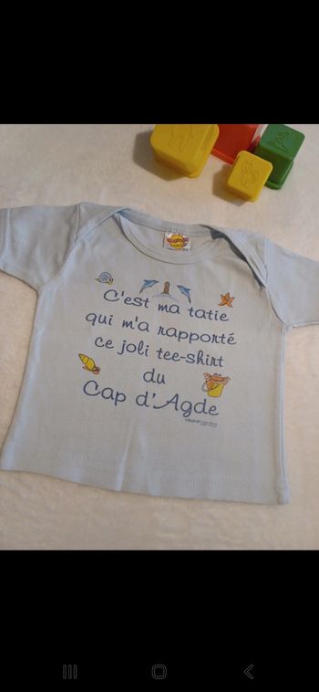 T.shirt bébé taille 6 mois