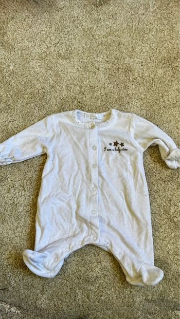 Pyjama blanc Kitchoun – 1 mois