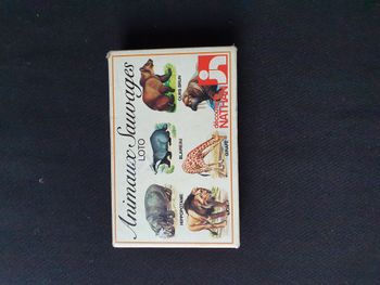 Jeux Loto Animaux sauvages découverte Nathan 1980 Vintage