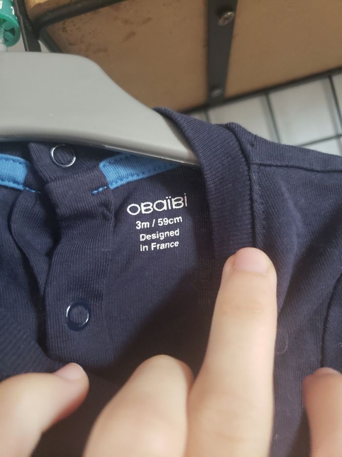 Teeshirt 🎀 Obaibi 3 mois 3€ - photo numéro 3