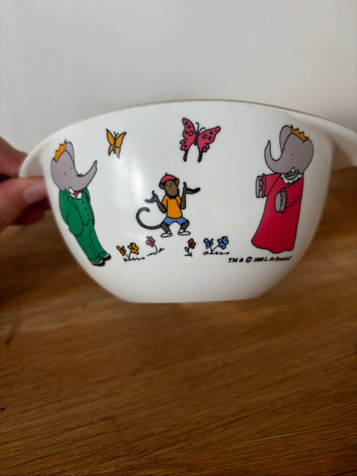 Vintage bol en mélaminé Plastorex Babar - photo numéro 2