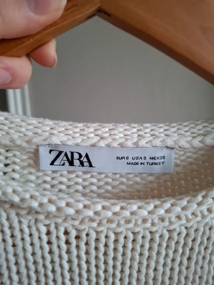 Pull rayé tricoté Zara - photo numéro 4