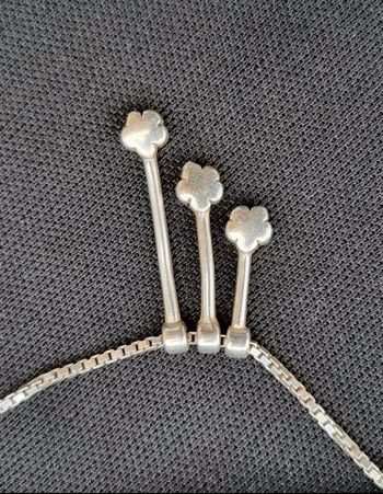 Collier petites fleurs argent