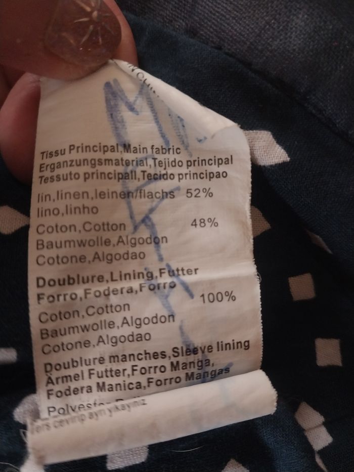 Trench fille Jean Bourget 5 ans – coton & lin bleu marine - photo numéro 5