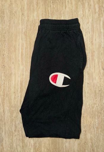 Jogging noir Champion 🖤 logo imprimé – taille L – style sport / streetwear