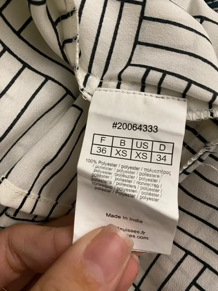 Blouse manches courtes noir et blanche graphique 3suisses - photo numéro 6