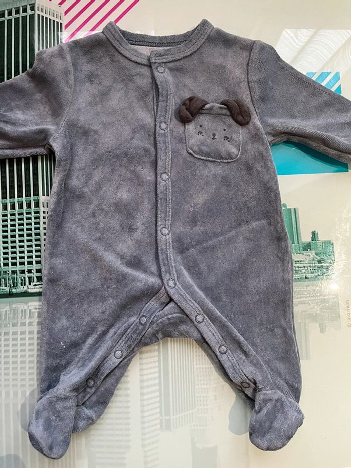 Pyjama velours 1 mois