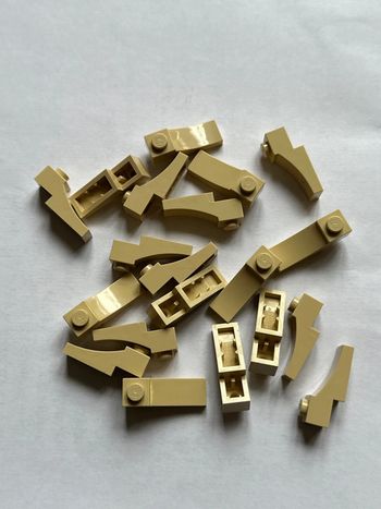 20 Lego Arch 1 x 3 Inverted, ref 70681 Tan