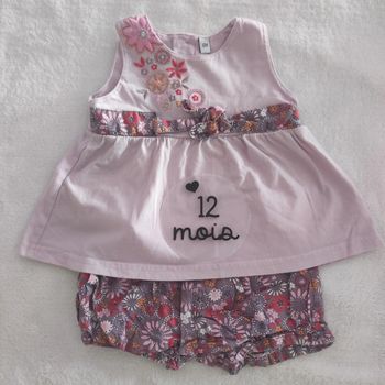 Ensemble deux pièces 12 mois fille