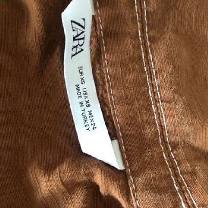 Chemisier Zara  marron XS - photo numéro 2