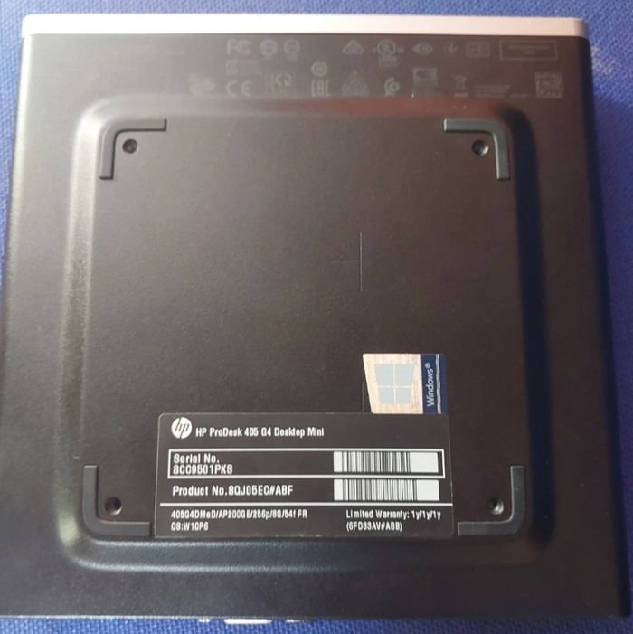 HP Prodesk 405 G4 Mini PC AMD Athlon 220GE 3.4 GHz USB3.0 NAS Openmediavault - photo numéro 3