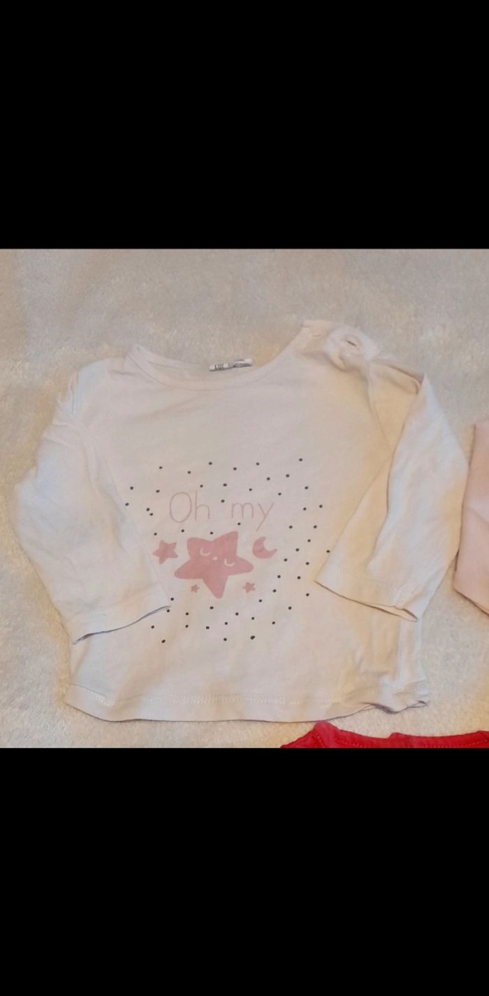 Lot Tee-shirts ML 3mois - photo numéro 3