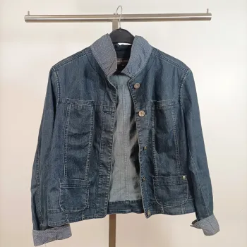 Veste en jean cintrée col montant Mat de Misaine taille 46 style casual chic A885