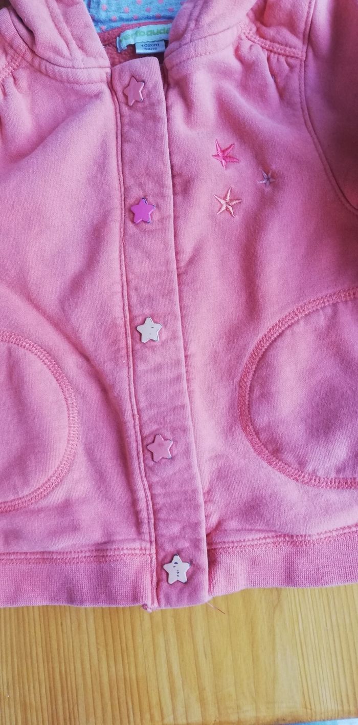 Vertbaudet veste sweat 4 ans - photo numéro 3
