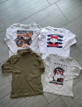 Lot 5 t-shirts manches 5 ans