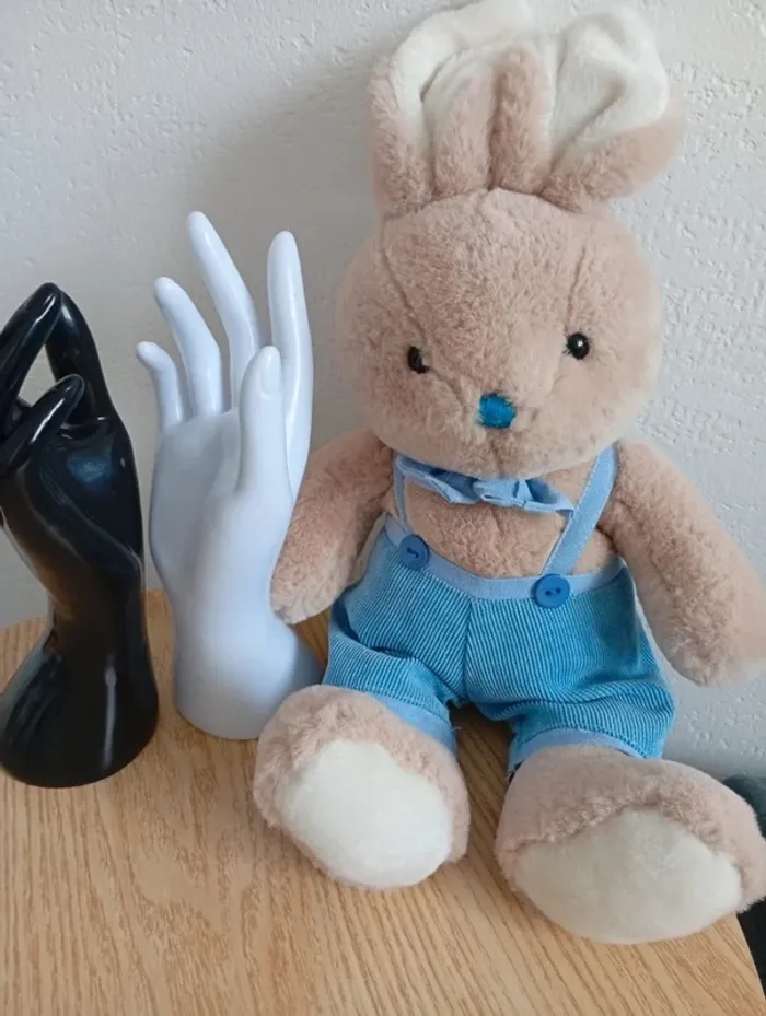 Peluche douce lapin vintage de Pâques easter's rabbit 40cm - photo numéro 2