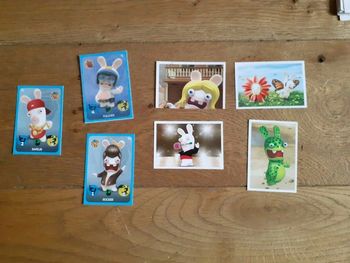 lot de 7 cartes lapins crétins