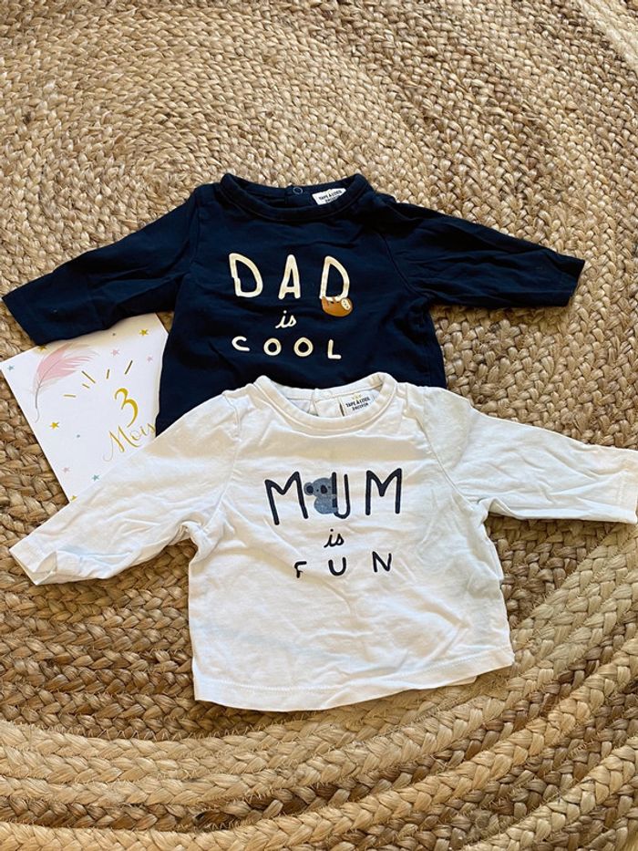 Lot de 2 T-shirts manches longues 3 mois