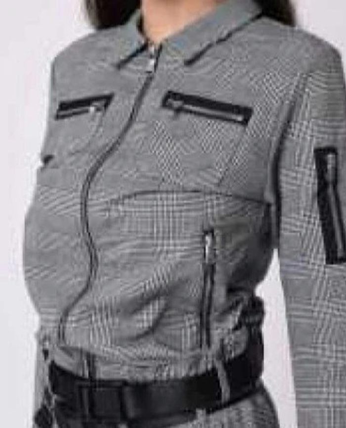 Veste courte à carreaux projet X paris