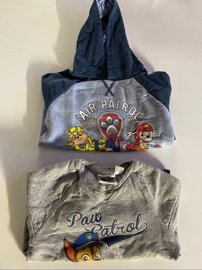 Lot de 2 Pull bleu paw  patrol  3/4 ans