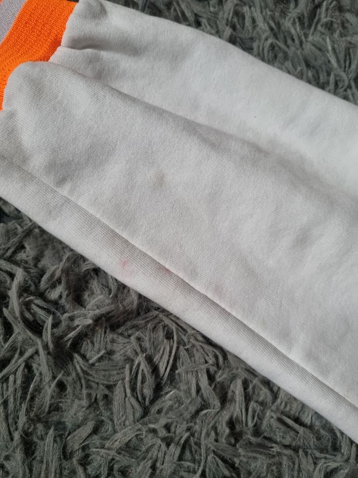 Sweat à capuche blanc et orange fluo taille M mixte - photo numéro 9