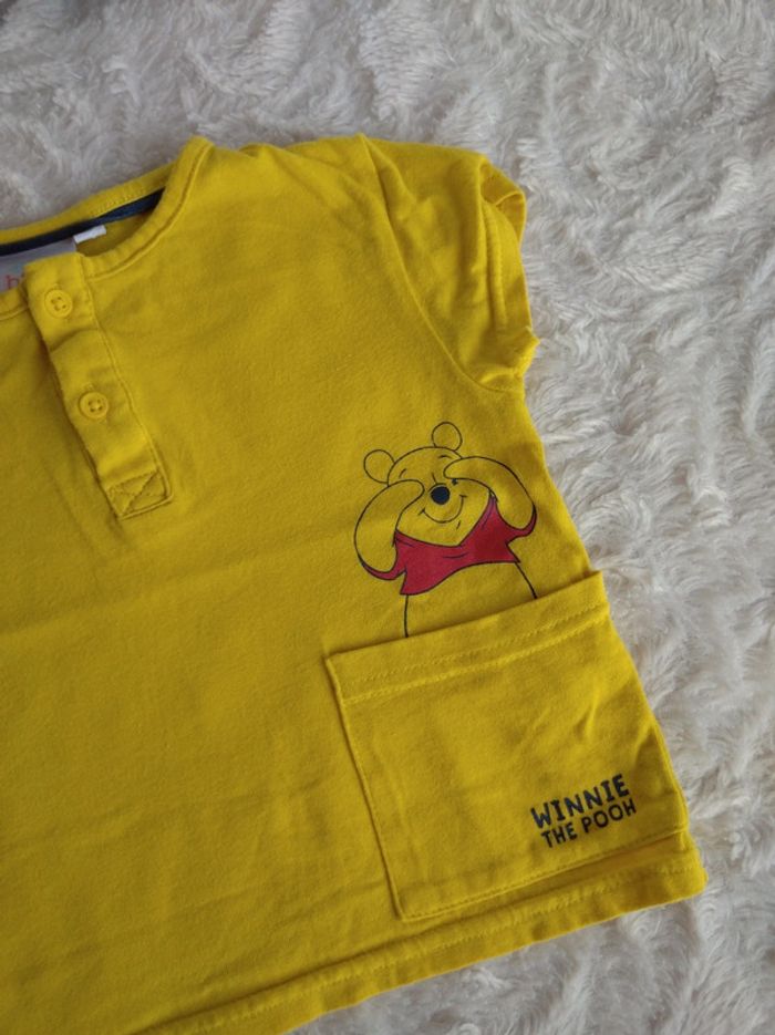 Polo tee shirt manches courtes Garçon 12 mois Winnie the Pooh l'ourson Disney Baby 100% coton - photo numéro 4
