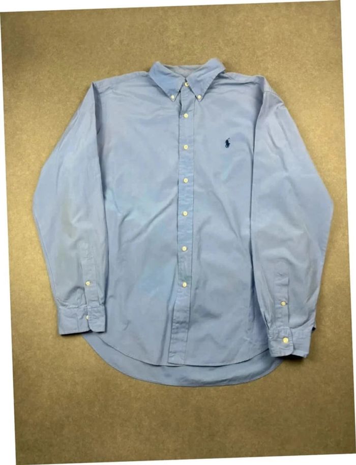 Chemise shirt Ralph Lauren bleu clair old money taille L - photo numéro 2