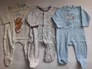 Lot 3 pyjamas bébé 6 mois
